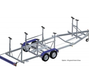 Remorque porte voilier double essieux 2T400
