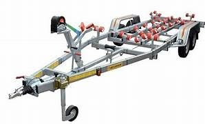Remorque porte bateau double essieux 2T