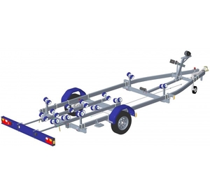 Remorque porte bateau simple essieu PTAC 1T600